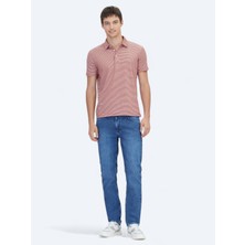 Kip Kiremit Polo Yaka %100 Pamuk T-Shirt