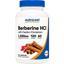 Nutricost Berberin Hcl With Ceylon Cinnamon 1200 Mg 120 Kapsül( Her KAPSÜL500MG) DM MEDICINE DAN USA MENŞEİLİ