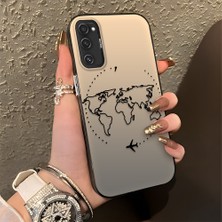 HONTINGA Samsung Galaxy S20 Fe ile Uyumlu Kılıfı Silikon Kenar Sert Arka Düşüme Önleyici Basitlik Anti Düşme Kamera Korumali Uçuş Desen Telefon Kılıfı Kadın ve Erkek Için Uygundur K1-0714