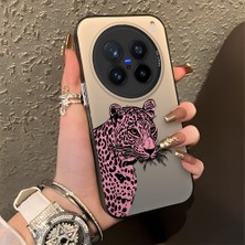 HONTINGA Vivo X200 Pro ile Uyumlu Kılıfı Silikon Kenar Sert Arka Düşüme Önleyici Basitlik Anti Düşme Kamera Korumali Leopar Desen Telefon Kılıfı Kadın ve Erkek Için Uygundur K1-0720