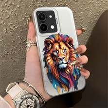 HONTINGA Vivo Y28 ile Uyumlu Kılıfı Silikon Kenar Sert Arka Düşüme Önleyici Basitlik Anti Düşme Kamera Korumali Kaplan Desen Telefon Kılıfı Kadın ve Erkek Için Uygundur K1-0720