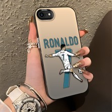 HONTINGA iPhone 7 ile Uyumlu Kılıfı Silikon Kenar Sert Arka Düşüme Önleyici Basitlik Anti Düşme Kamera Korumali Cr7 Desen Telefon Kılıfı Kadın ve Erkek Için Uygundur K1-0727