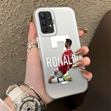 HONTINGA Samsung Galaxy A32 ile Uyumlu Kılıfı Silikon Kenar Sert Arka Düşüme Önleyici Basitlik Anti Düşme Kamera Korumali Cr7 Desen Telefon Kılıfı Kadın ve Erkek Için Uygundur K1-0727