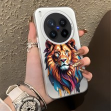 HONTINGA Vivo X300 Pro ile Uyumlu Kılıfı Silikon Kenar Sert Arka Düşüme Önleyici Basitlik Anti Düşme Kamera Korumali Kaplan Desen Telefon Kılıfı Kadın ve Erkek Için Uygundur K1-0720