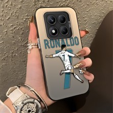 HONTINGA Xiaomi Redmi Note 14 Pro 5g ile Uyumlu Kılıfı Silikon Kenar Sert Arka Düşüme Önleyici Basitlik Anti Düşme Kamera Korumali Cr7 Desen Telefon Kılıfı Kadın ve Erkek Için Uygundur K1-0727