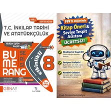 Günay Yayınları 8. Sınıf Inkılap Bumerang Akıllı Defter Kitap + 199 Tl Seviye Tespit ve Kitap Öneri Asistanı Hediye (Yeni Baskı)