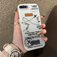 HONTINGA iPhone 8 Plus ile Uyumlu Kılıfı Silikon Kenar Sert Arka Düşüme Önleyici Basitlik Anti Düşme Kamera Korumali Uçuş Desen Telefon Kılıfı Kadın ve Erkek Için Uygundur K1-0714