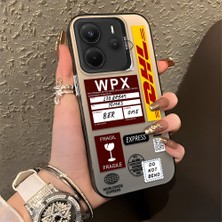 HONTINGA Xiaomi Redmi Note 14 4g ile Uyumlu Kılıfı Silikon Kenar Sert Arka Düşüme Önleyici Basitlik Anti Düşme Kamera Korumali Dhl Desen Telefon Kılıfı Kadın ve Erkek Için Uygundur K1-0735
