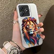 HONTINGA Realme C63 ile Uyumlu Kılıfı Silikon Kenar Sert Arka Düşüme Önleyici Basitlik Anti Düşme Kamera Korumali Kaplan Desen Telefon Kılıfı Kadın ve Erkek Için Uygundur K1-0720