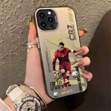 HONTINGA iPhone 13 Pro ile Uyumlu Kılıfı Silikon Kenar Sert Arka Düşüme Önleyici Basitlik Anti Düşme Kamera Korumali Cr7 Desen Telefon Kılıfı Kadın ve Erkek Için Uygundur K1-0712