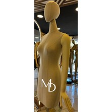 Md Vitrin Dekorasyon Kumaş Kaplamalı Polyester Kollu Abiye Terzi Mankeni