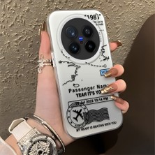 HONTINGA Vivo X200 Pro ile Uyumlu Kılıfı Silikon Kenar Sert Arka Düşüme Önleyici Basitlik Anti Düşme Kamera Korumali Uçuş Desen Telefon Kılıfı Kadın ve Erkek Için Uygundur K1-0714