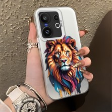 HONTINGA Vivo X200 Fe ile Uyumlu Kılıfı Silikon Kenar Sert Arka Düşüme Önleyici Basitlik Anti Düşme Kamera Korumali Kaplan Desen Telefon Kılıfı Kadın ve Erkek Için Uygundur K1-0720