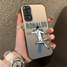 HONTINGA Xiaomi Redmi Note 11 ile Uyumlu Kılıfı Silikon Kenar Sert Arka Düşüme Önleyici Basitlik Anti Düşme Kamera Korumali Cr7 Desen Telefon Kılıfı Kadın ve Erkek Için Uygundur K1-0727