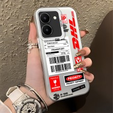 HONTINGA Vivo Y36 5g ile Uyumlu Kılıfı Silikon Kenar Sert Arka Düşüme Önleyici Basitlik Anti Düşme Kamera Korumali Dhl Desen Telefon Kılıfı Kadın ve Erkek Için Uygundur K1-0735