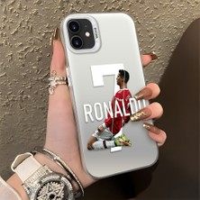 HONTINGA iPhone 12 Pro ile Uyumlu Kılıfı Silikon Kenar Sert Arka Düşüme Önleyici Basitlik Anti Düşme Kamera Korumali Cr7 Desen Telefon Kılıfı Kadın ve Erkek Için Uygundur K1-0727