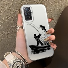HONTINGA Xiaomi Redmi Note 11 Pro 4g ile Uyumlu Kılıfı Silikon Kenar Sert Arka Düşüme Önleyici Basitlik Anti Düşme Kamera Korumali Balık Tutma Desen Telefon Kılıfı Kadın ve Erkek Için Uygundur K1-0736