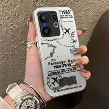 HONTINGA Vivo X200 Fe ile Uyumlu Kılıfı Silikon Kenar Sert Arka Düşüme Önleyici Basitlik Anti Düşme Kamera Korumali Uçuş Desen Telefon Kılıfı Kadın ve Erkek Için Uygundur K1-0714