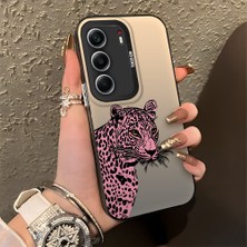 HONTINGA Tecno Camon 40 ile Uyumlu Kılıfı Silikon Kenar Sert Arka Düşüme Önleyici Basitlik Anti Düşme Kamera Korumali Leopar Desen Telefon Kılıfı Kadın ve Erkek Için Uygundur K1-0720