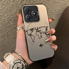 HONTINGA Realme C63 ile Uyumlu Kılıfı Silikon Kenar Sert Arka Düşüme Önleyici Basitlik Anti Düşme Kamera Korumali Uçuş Desen Telefon Kılıfı Kadın ve Erkek Için Uygundur K1-0714