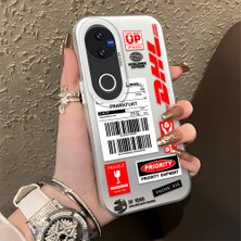 HONTINGA Vivo V50 ile Uyumlu Kılıfı Silikon Kenar Sert Arka Düşüme Önleyici Basitlik Anti Düşme Kamera Korumali Dhl Desen Telefon Kılıfı Kadın ve Erkek Için Uygundur K1-0735