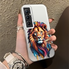 HONTINGA Realme C65 4g ile Uyumlu Kılıfı Silikon Kenar Sert Arka Düşüme Önleyici Basitlik Anti Düşme Kamera Korumali Kaplan Desen Telefon Kılıfı Kadın ve Erkek Için Uygundur K1-0720