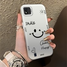 HONTINGA Realme C11 2021 ile Uyumlu Kılıfı Silikon Kenar Sert Arka Düşüme Önleyici Basitlik Anti Düşme Kamera Korumali Gülümseme Desen Telefon Kılıfı Kadın ve Erkek Için Uygundur K1-0738