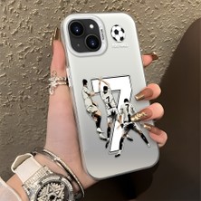 HONTINGA iPhone 13 Mini ile Uyumlu Kılıfı Silikon Kenar Sert Arka Düşüme Önleyici Basitlik Anti Düşme Kamera Korumali Cr7 Desen Telefon Kılıfı Kadın ve Erkek Için Uygundur K1-0712