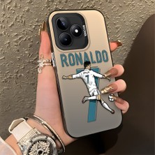 HONTINGA Realme C53 ile Uyumlu Kılıfı Silikon Kenar Sert Arka Düşüme Önleyici Basitlik Anti Düşme Kamera Korumali Cr7 Desen Telefon Kılıfı Kadın ve Erkek Için Uygundur K1-0727