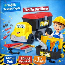 SAYICI Kids Eğitici Oyuncak Tamir Seti Tır Dahil – Çocuk Tamir Çantası Matkaplı Alet Seti - Sağlık Testli