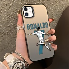 HONTINGA iPhone 12 Mini ile Uyumlu Kılıfı Silikon Kenar Sert Arka Düşüme Önleyici Basitlik Anti Düşme Kamera Korumali Cr7 Desen Telefon Kılıfı Kadın ve Erkek Için Uygundur K1-0727