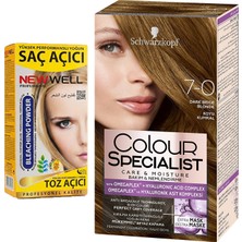 New Well Saç Açıcı ve Schwarzkopf Colour Specialist Saç Boyası Koyu Kumral 7-0