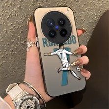 HONTINGA Vivo X200 Pro ile Uyumlu Kılıfı Silikon Kenar Sert Arka Düşüme Önleyici Basitlik Anti Düşme Kamera Korumali Cr7 Desen Telefon Kılıfı Kadın ve Erkek Için Uygundur K1-0727