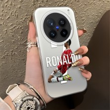 HONTINGA Vivo X200 Pro ile Uyumlu Kılıfı Silikon Kenar Sert Arka Düşüme Önleyici Basitlik Anti Düşme Kamera Korumali Cr7 Desen Telefon Kılıfı Kadın ve Erkek Için Uygundur K1-0727
