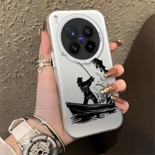 HONTINGA Vivo X300 Pro ile Uyumlu Kılıfı Silikon Kenar Sert Arka Düşüme Önleyici Basitlik Anti Düşme Kamera Korumali Balık Tutma Desen Telefon Kılıfı Kadın ve Erkek Için Uygundur K1-0736