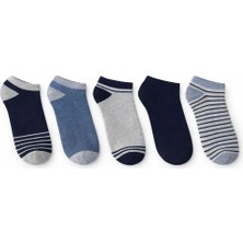 Solde 5’li Çocuk Pamuklu Günlük Çorap – Renkli Düz ve Çizgili Desen, Yumuşak Dokulu, Kaliteli