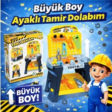 SAYICI Kids Büyük Boy Ayaklı Tamir Tezgahı – Eğitici Oyuncak Tamir Masası Seti 3+ Yaş Sağlık Testli