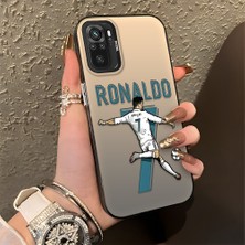 HONTINGA Xiaomi Redmi Note 10 ile Uyumlu Kılıfı Silikon Kenar Sert Arka Düşüme Önleyici Basitlik Anti Düşme Kamera Korumali Cr7 Desen Telefon Kılıfı Kadın ve Erkek Için Uygundur K1-0727