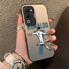 HONTINGA Oppo A5 5g ile Uyumlu Kılıfı Silikon Kenar Sert Arka Düşüme Önleyici Basitlik Anti Düşme Kamera Korumali Cr7 Desen Telefon Kılıfı Kadın ve Erkek Için Uygundur K1-0727