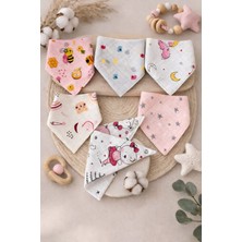 Pico Baby %100 Pamuk Müslin Kumaş / Çıtçıtlı / Desenli / Bebek Salya Önlük & Fular ( 6 Adet)