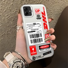 HONTINGA Samsung Galaxy A04E ile Uyumlu Kılıfı Silikon Kenar Sert Arka Düşüme Önleyici Basitlik Anti Düşme Kamera Korumali Dhl Desen Telefon Kılıfı Kadın ve Erkek Için Uygundur K1-0735