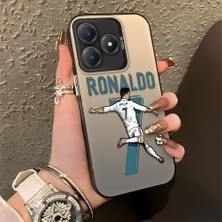 HONTINGA Realme C63 ile Uyumlu Kılıfı Silikon Kenar Sert Arka Düşüme Önleyici Basitlik Anti Düşme Kamera Korumali Cr7 Desen Telefon Kılıfı Kadın ve Erkek Için Uygundur K1-0727