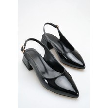 ich1one Roma Kadın Rugan Topuklu Babet Ayakkabı – 5 cm Topuk, Günlük ve Ofis Şıklığı 1101