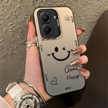 HONTINGA Poco X7 Pro ile Uyumlu Kılıfı Silikon Kenar Sert Arka Düşüme Önleyici Basitlik Anti Düşme Kamera Korumali Gülümseme Desen Telefon Kılıfı Kadın ve Erkek Için Uygundur K1-0738