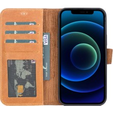 Gp Iguana Apple iPhone 13 Pro Uyumlu Deri Cüzdanlı Kılıf Mwwn G19