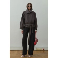 Suud Collection Füme Millie Yarasa Kol Trençkot