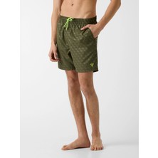 Guess New 4g Logolu Orta Boy Erkek Yeşil Mayo F6GT26WG2A2-P8GV