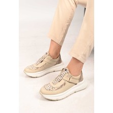 Bestello Bağcıksız Cırtlı Eva Taban Hakiki Deri Sneaker 101-8065-05 Kadın Ayakkabı