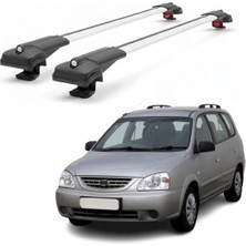 Cross Oto Aksesuarları Kia Carens MPV 2002-2006 için Ara Atkı Tavan Barı , Araca Özel , Kilitlenebilir Araç Üstü Ekipman Taşıma Barı (2 Adet)