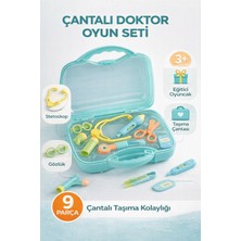 Yıldırım Oyuncak Çantalı Doktor Seti 9 Parça Çocuk Doktor Oyuncak Oyun Seti Eğitici Doktor Seti Taşınabilir Çantalı
